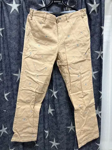 Tommy Hilfiger 자수 베이지 팬츠