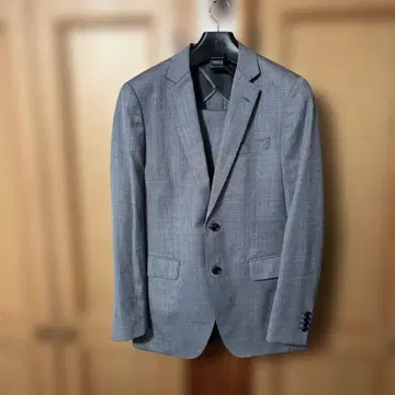 THE SUIT COMPANY 그레이 비즈니스 정장 자켓과 팬츠 세트