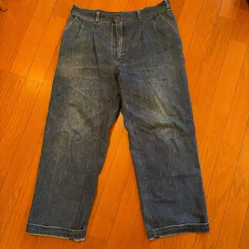 유로 vintage 다크 블루 데님 팬츠