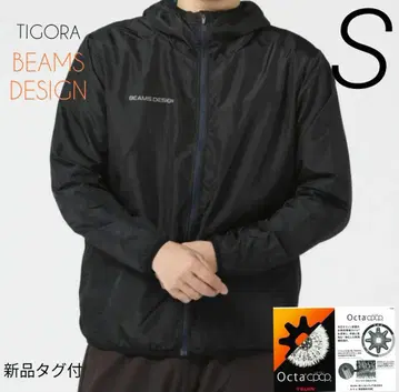 새상품 빔즈 디자인 남성용 나일론 후디드 후드티 발수 보온 사이즈 S