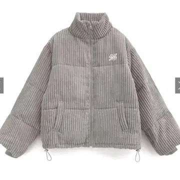 GRL 로고 자수 코듀로이 다운 자켓 kd85