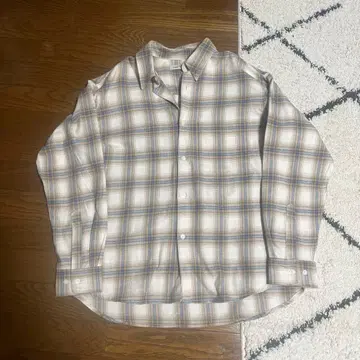 체크 무늬 플란넬 셔츠 긴팔 셔츠