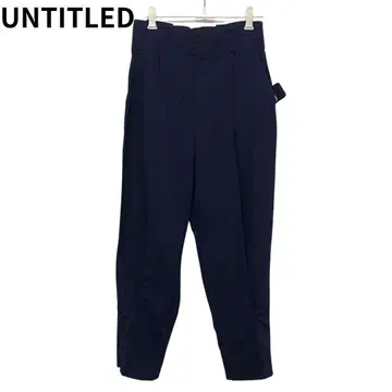 언타이틀 UNTITLED 네이비 와이드 팬츠