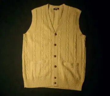 11/18까지 한정판 VAN 밴 싸개 단추 케이블 짜임 울 베스트