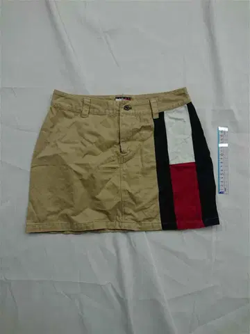 토미걸 베이지 계열 멀티 컬러 스커트 M 여성용