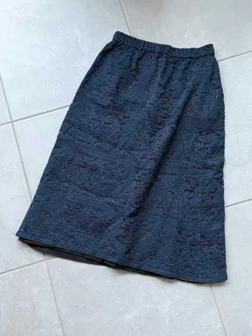 다크 네이비 레이스 스커트 앵글로벌샵