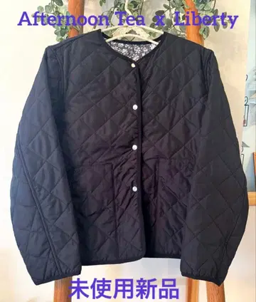 애프터눈 티 x 리버티 리버서블 퀼팅 자켓 블랙 미사용 새상품