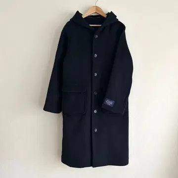 BEAMS BOY 빔즈 보이 W 페이스 체크 후드 코트