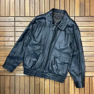 90s FEDI A2 자켓 가죽 블루종 천연 가죽 양가죽
