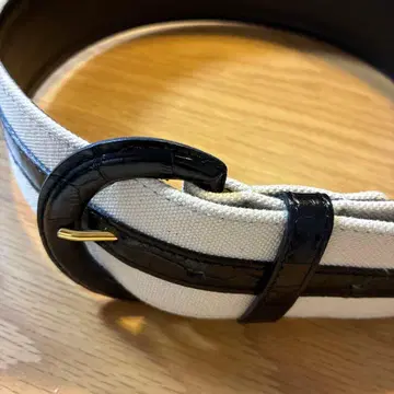 allureville 아이보리 블랙 벨트