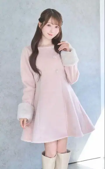 로제 뮤즈 tippet set flare coat 핑크 S 코트
