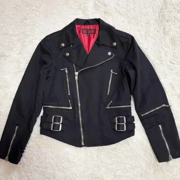 ACDC LEATHER 더블 라이더 자켓 코튼 블랙 32