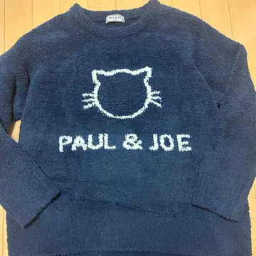 PAUL & JOE 네이비 고양이 자수 룸웨어 풀오버