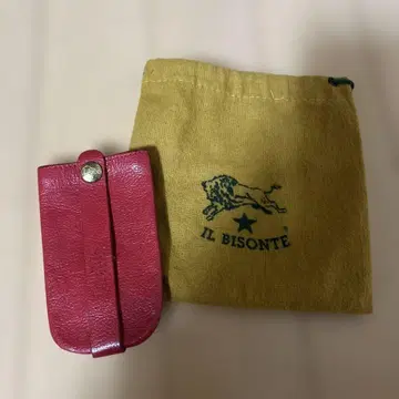 IL BISONTE 빨간색 가죽 키케이스