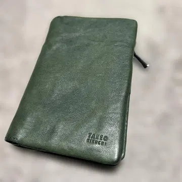 [ 새상품 ] 다케오 키쿠치 지갑 이단 접이식 다크 그린 가죽