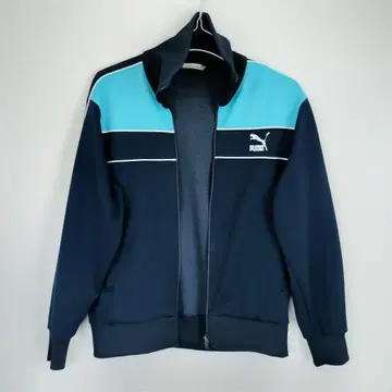 [ 하자 있음 ] PUMA 집업 자켓 L 네이비/터콰이즈