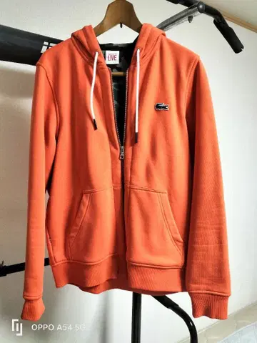 LACOSTE L!VE 오렌지 후드티 사이즈 5