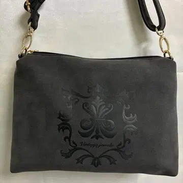 빈티지 주얼 숄더백 그레이 새상품급