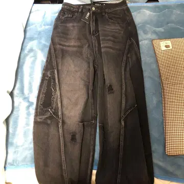 ARULE 블랙 데님 팬츠 L 사이즈