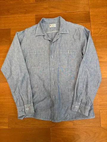 버즈릭슨 오픈 카라 샴브레이 셔츠