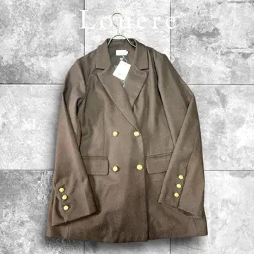 [ 택 포함 새상품 ] Louere 골드 버튼 테일러드 자켓 XL 브라운