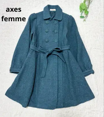 axes femme 원피스 코트 울 코트 블루그린 M