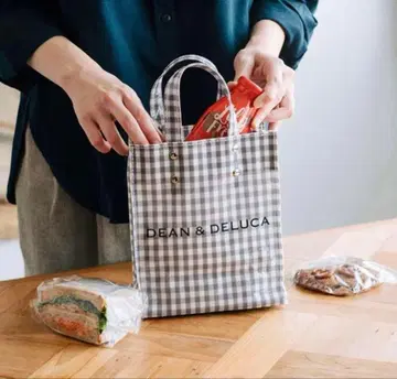 DEAN & DELUCA TEMBEA 깅엄 체크 토트백 MINI