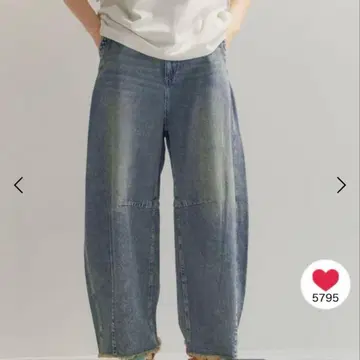 니코앤드 셀프 컷 배럴 팬츠 인디고 블루 L