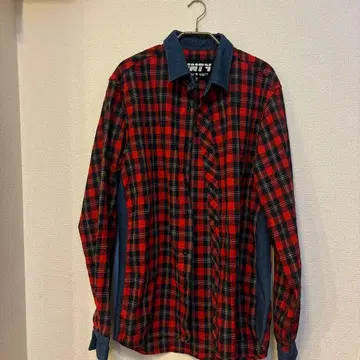 FNITY 체크 무늬 긴팔 셔츠