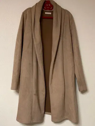 스웨이드풍 롱 코트