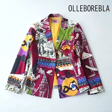 알베로베로 돼지 버튼 코튼 자켓 올 패턴