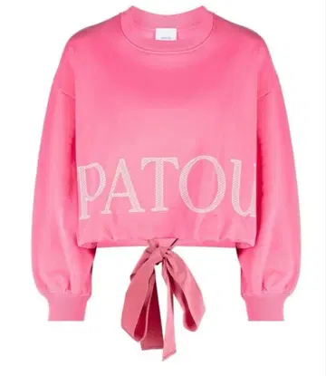 새상품 PATOU 크롭 맨투맨 핑크