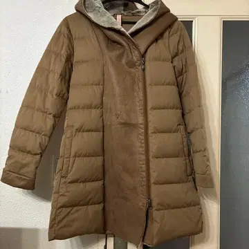 YOSOOU 후드 부착 브라운 다운 자켓