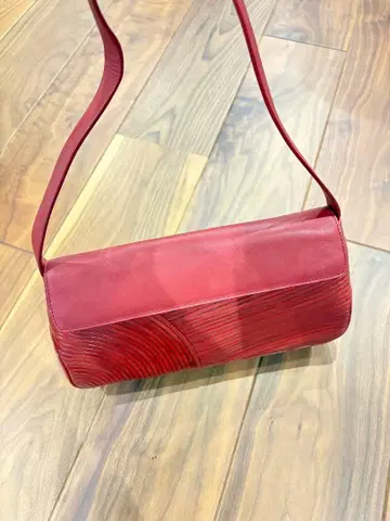 GRES 스트라이프 디자인 레드 숄더백