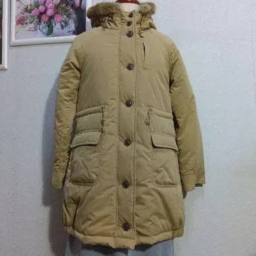 미사용 사만사 모스모스 베이지 충전솜 보아 모즈 코트