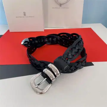 BRUNELLO CUCINELLI 웨빙 벨트 블랙