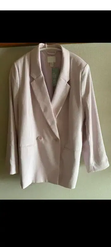 h&m 더블 브레스트 자켓 핑크 S