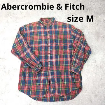 267 Abercrombie & Fitch 체크 무늬 긴팔 버튼 셔츠 M