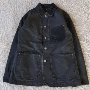 [ Paul Smith ] 코듀로이 절개 블랙 데님 코트 커버올