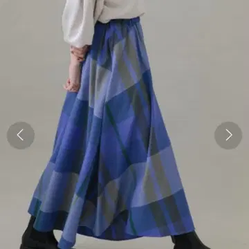 어반 리서치 서니 라벨 빅 체크 이지 스커트