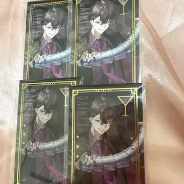 니지산지 애니카페 금박 칵테일 카드 사에키 잇테츠