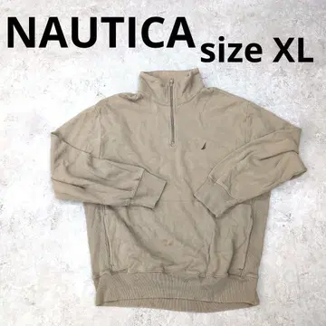 267 NAUTICA 베이지 하프 지퍼 트레이닝복 XL