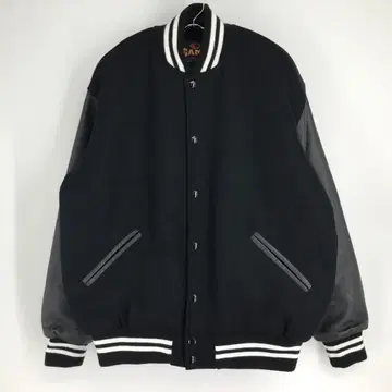 GAME SPORTS WEAR 바시티 자켓 블랙 S 소가죽 미국제
