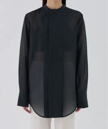 enof 시스루 긴팔 셔츠