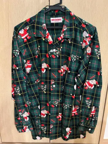 미키하우스 남성용 셔츠 산타클로스 패턴