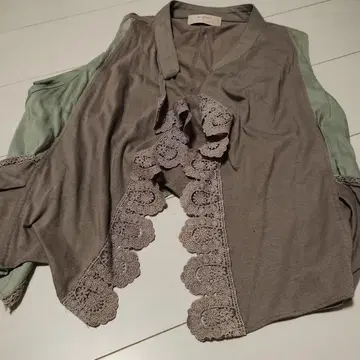 레이스 장식 오픈 프론트 베스트 그런지 Y2K 헤이세이