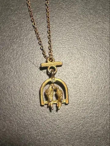 골드 컬러 새장 펜던트 목걸이