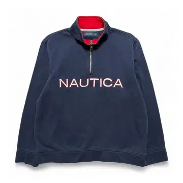 구제 의류 노티카 하프 지퍼 맨투맨 트레이닝복 로고 자수 네이비