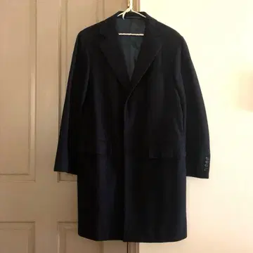 BEAMS F 빔즈 F 체스터 코트 E.THOMAS 네이비