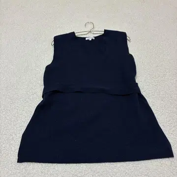 [ 3can4on ] V넥 니트 베스트(3) 네이비 끈 포함